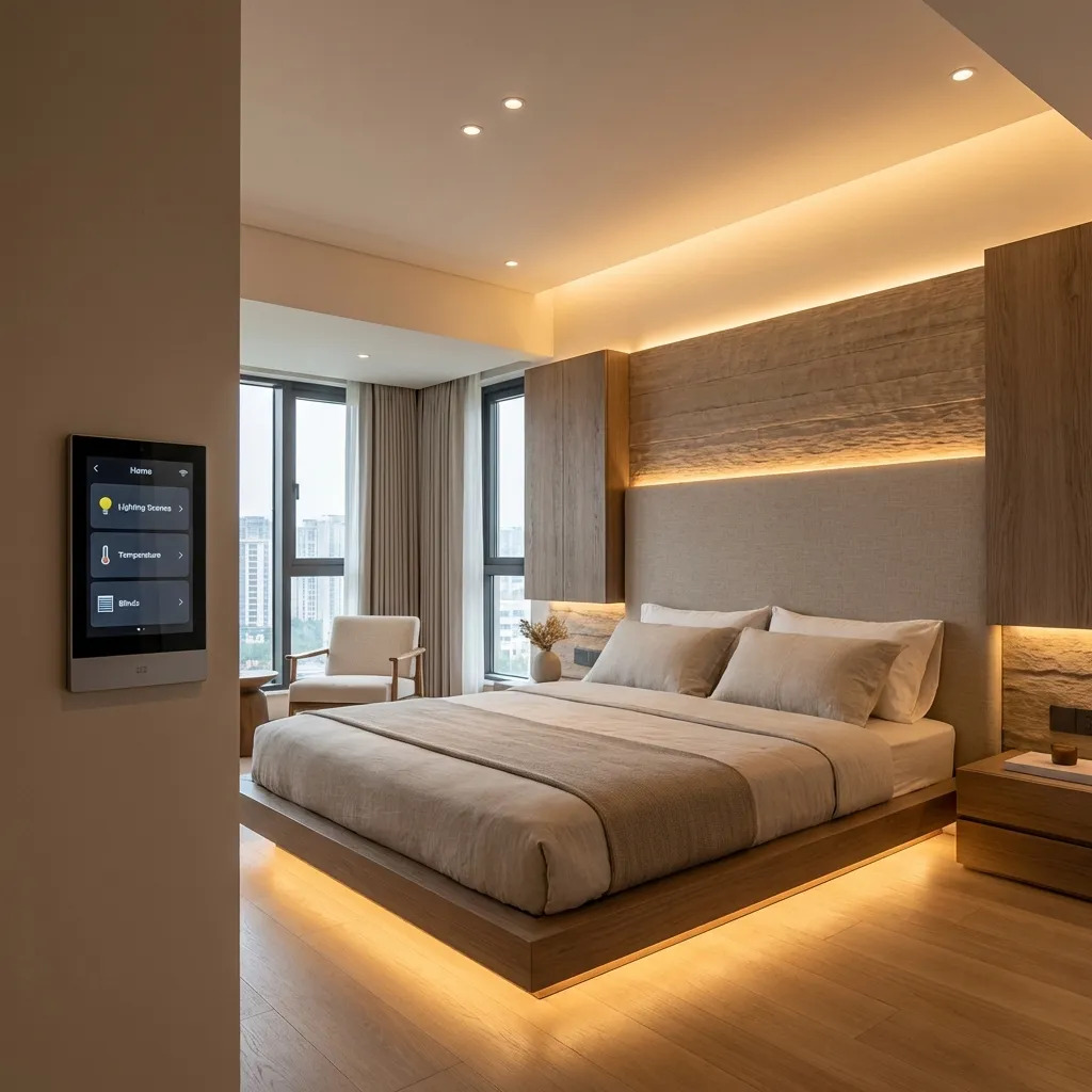 Apartamento moderno com iluminação inteligente